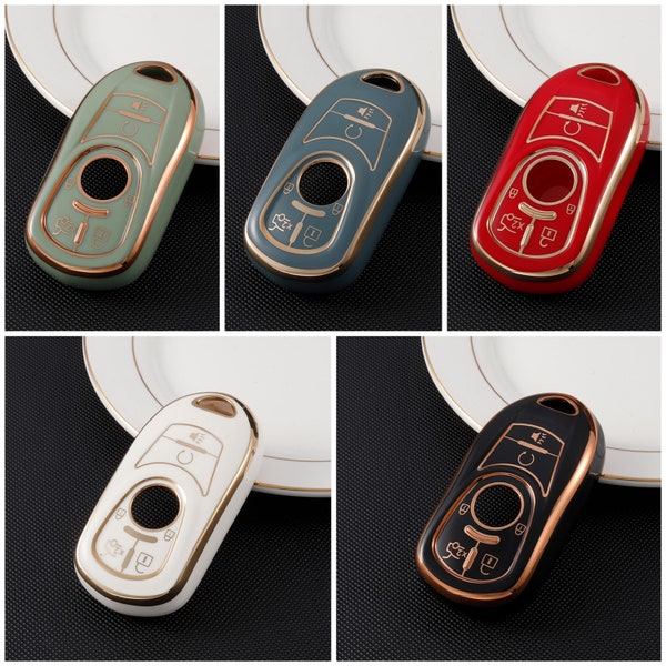 Buick Car Key Cover Soft Premium TPU Protector Case for Keyless Remote Entry Key FOB Cover Protection Key Holder Key Chain Class