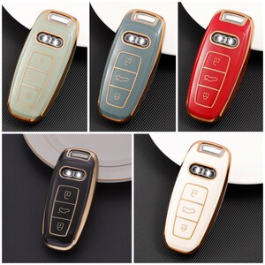 Key Cover Gehäuse Hülle Tasche Schlüssel für Audi A4 B9 A5 F5 Q5 FY A6 C8  A7 4K