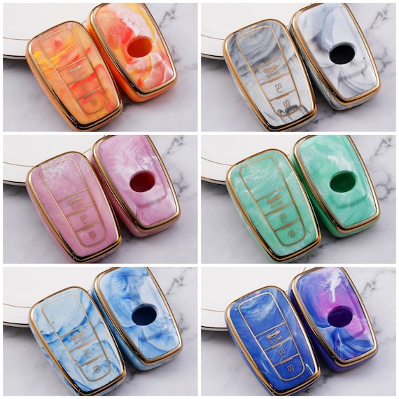 CARMATE Marble Finishing Car Key Cover with Keychain for Renault Kiger (  TPU46 ) : : Car & Motorbike