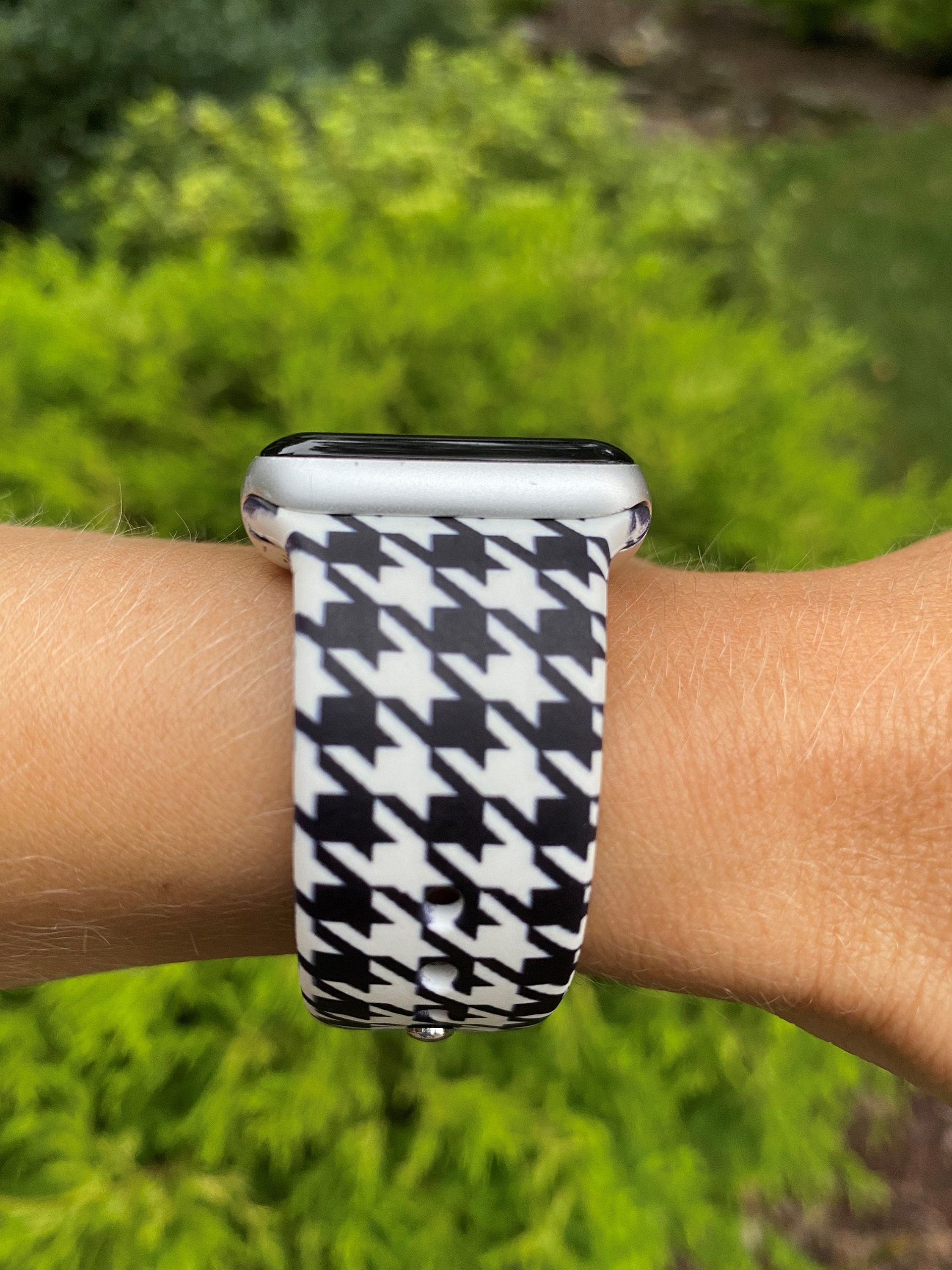 Luxury Houndstooth Woolen Cloth Strap For Apple Watch 41mm