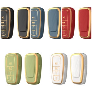 Toyota Car Key Cover Soft Premium TPU Protector Case Keyless Remote Entry Key FOB Cover Protection Key Holder Corolla RAV4 Camry 4 Button