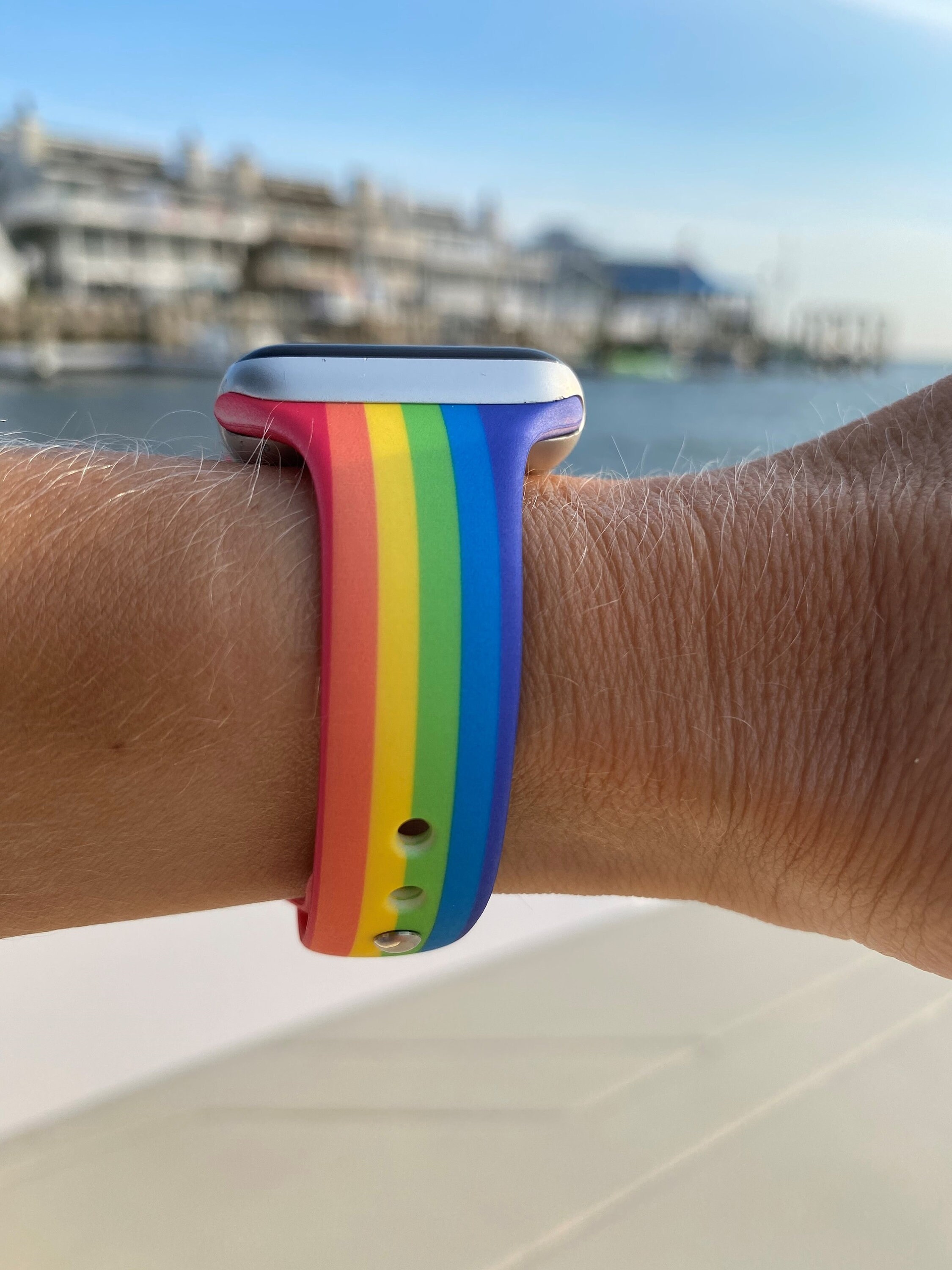 2023 LGBTQ USA Pride edition Strap For Apple watch band silicone iwatch  bracelet