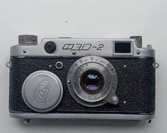 Vintage camera FED-2. USSR 1960-1970. FED lens. Working condition