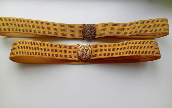 Vintage 1970s. Two ceremonial belts of the command staff of the USSR Armed Forces.