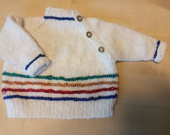 Hand-knitted: Baby sweater ca Gr 68