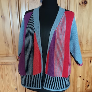 Unique hand-knitted jacket - silk/cotton
