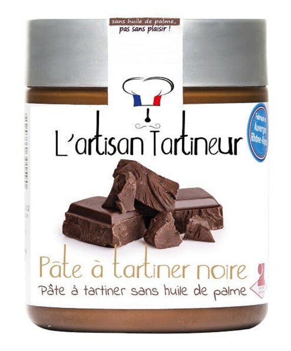 Pâte à Tartiner Noire - 250 G Produit Artisanal Fabriqué en France, Sans Huile de Palme