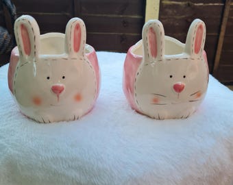 Maceta de conejito, decoración para habitación infantil, plato para baratijas (10 cm)