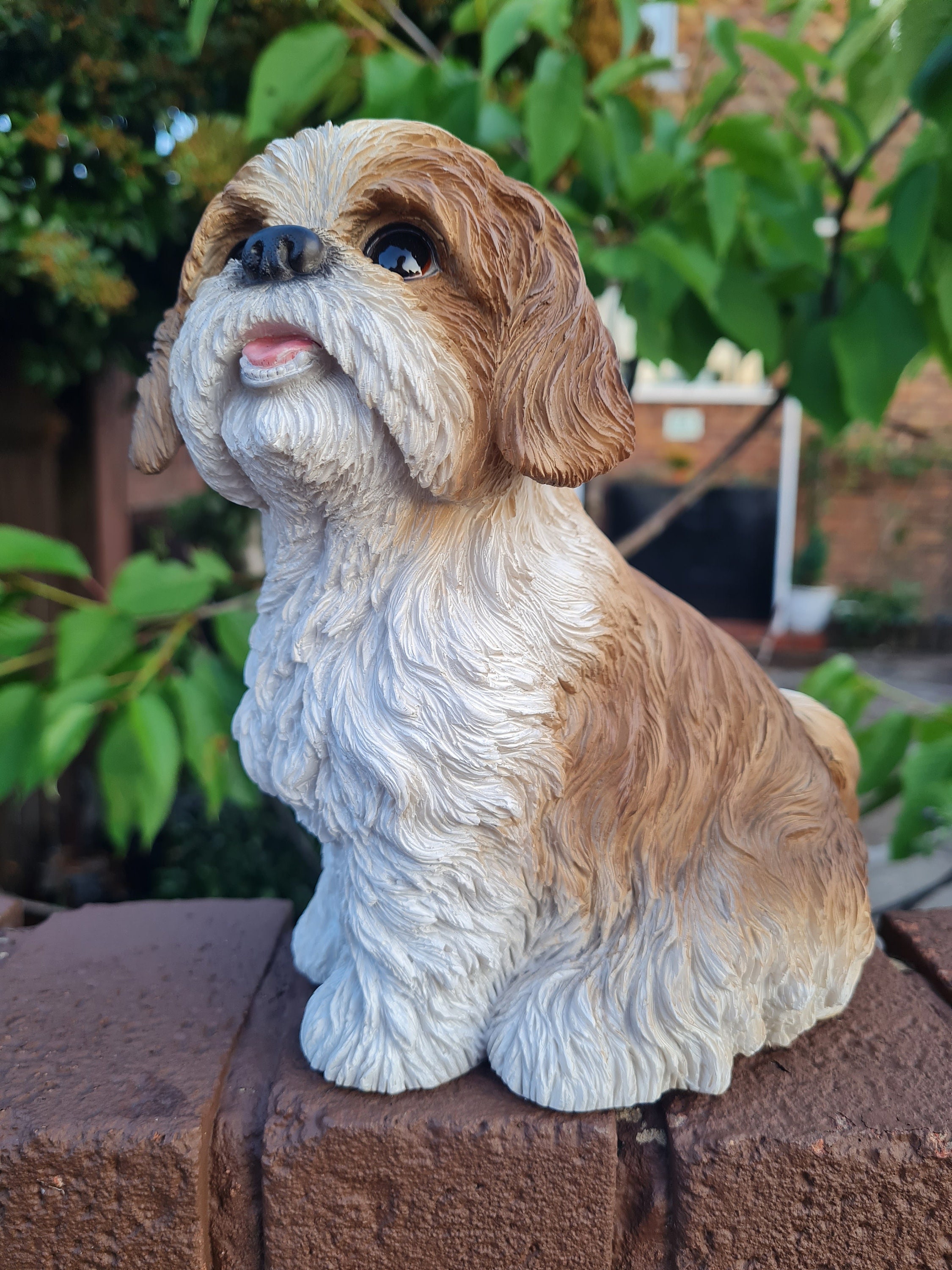 April Selection Shih Tzu Dog Gift Statue Ornament, Statua da giardino, Statua del cane Shih Tzu, ornamenti Shih Tzu, statua del cane, sculture e