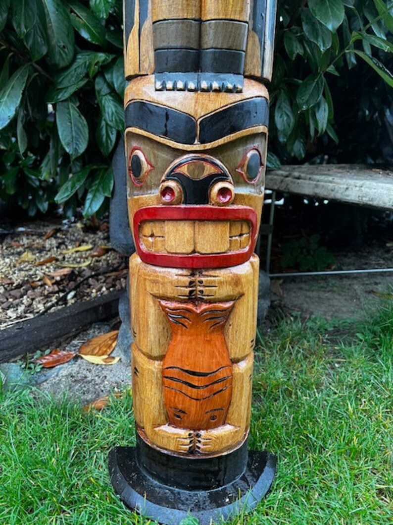 Totem Pole Totem Pole, Martial Post Wall Decoration Height 1.00 Meters