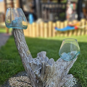 Root wood flower vase Liqva vase decoration garden house apartment decoration unique glass vase height 43 cm Root wood glass Deco glass vase DEKO-042
