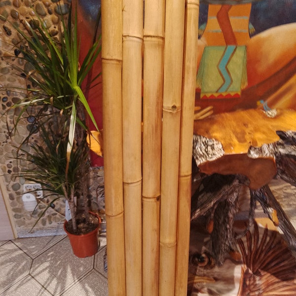 5 Bambusstangen a 1,50 Meter Bambusrohre Natur Durchmesser 6-8 cm Bamboo Dekoration Garden-Haus-Wohnung Deko Bambusstangen