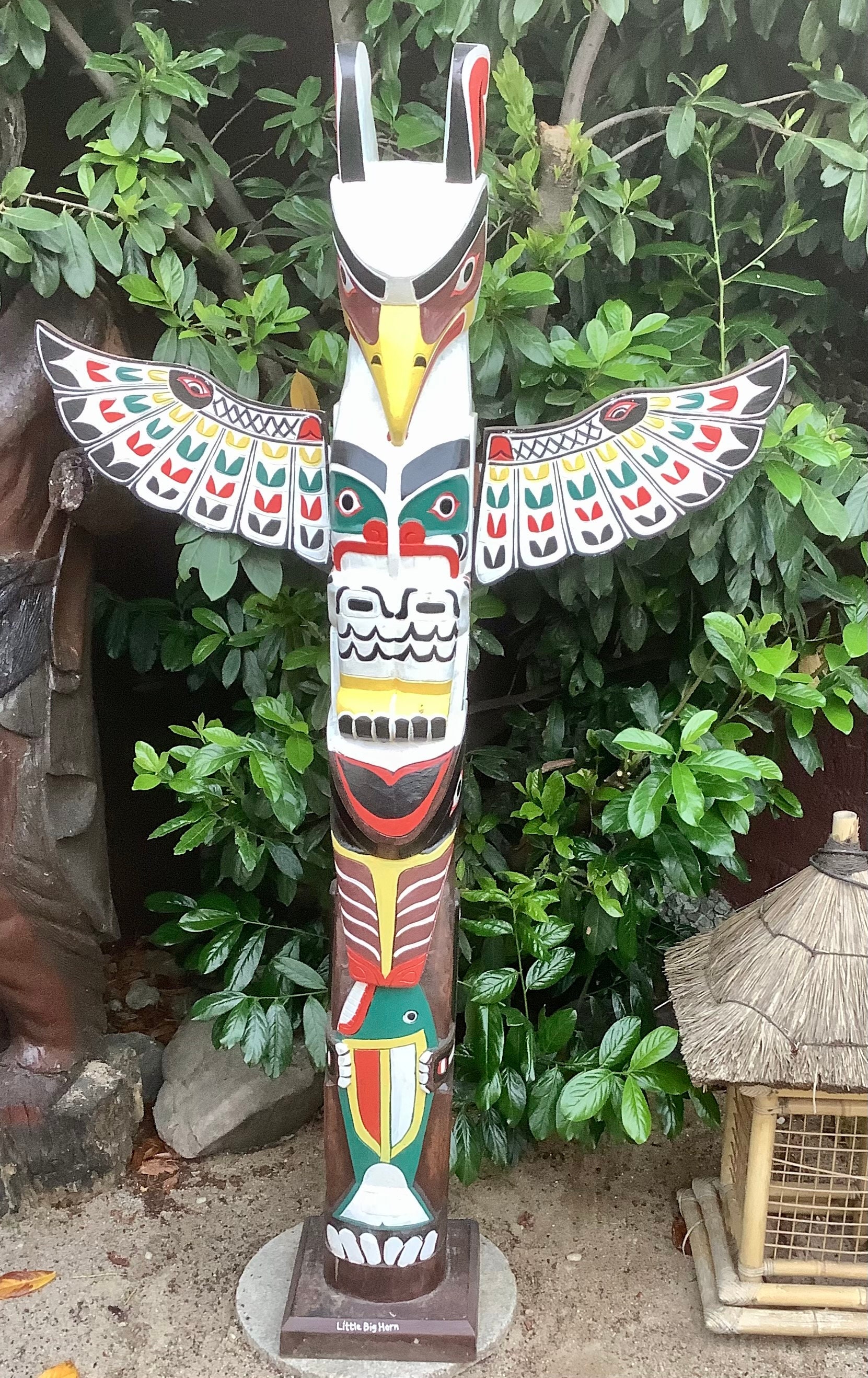 Totem Pole Decoration Totem Pole Torture Pole Height 2.00 Meters Wood