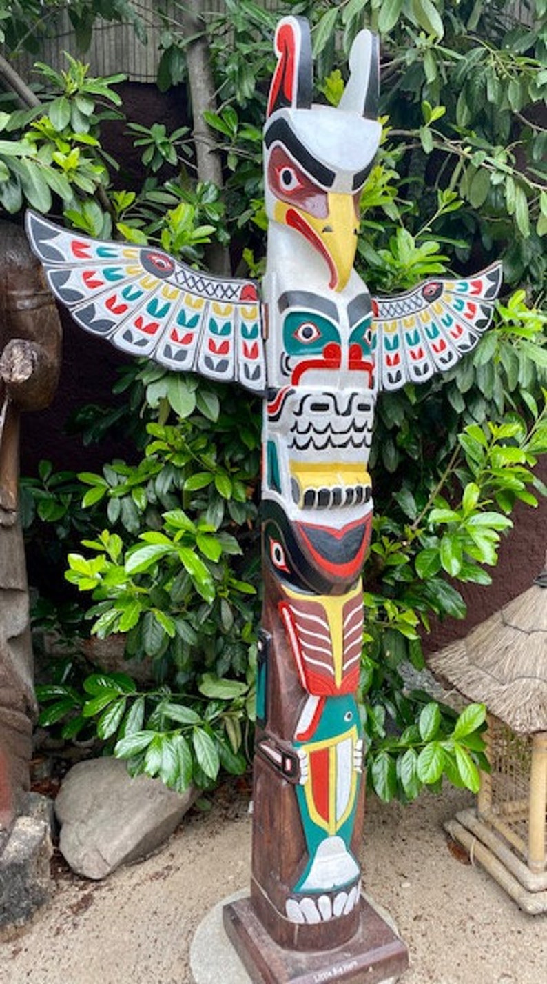 Totem Pole Decoration Totem Pole Torture Pole Height 2.00 Meters Wood