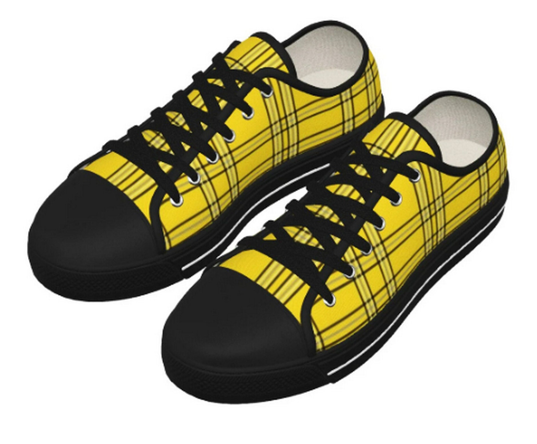 yellow plaid shoes