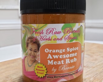 Orange Spice Meat Rub, Fresh Herb Seasoning Blend.