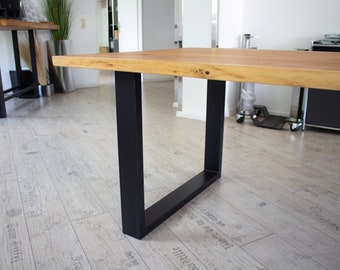 Table frame steel TU 100x40 10x4 metal black matt Table base Table runner Skid frame Table legs Table base Industrial design Dining table