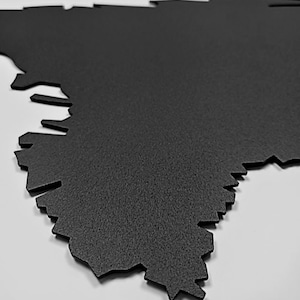 Hochwertige Design Stahl Weltkarte Wanddeko Wandbild XXL 3D Metall Pinnwand magnetisch Travelmap Reiseziele Firmenstandorte Landkarte Schwar