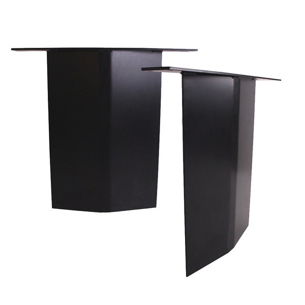 Stahlwange SWV48-s Tischuntergestell Tischgestell gebogen schwarz matt (1 Paar)