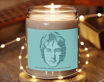John Lennon Calligram Candle, 9oz | Gift for The Beatles fan | A Hard Day's Night | A Day in the Life |Yesterday |Strawberry Fields Forever