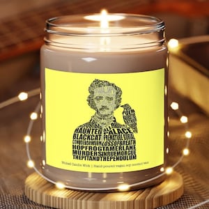 Edgar Allen Poe | Aromatherapy Candles, 9oz | The Raven | Poet Candle | Poetry Candle | Gift