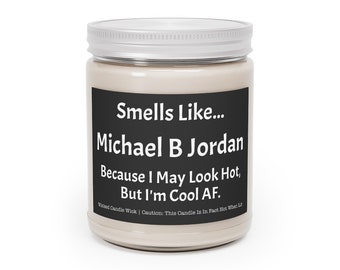 Michael B Jordan Velas de Aromaterapia, 9oz / Huele a... Jungkook de BTS, porque puedo parecer caliente, pero soy genial AF Celebrity Prayer Candle