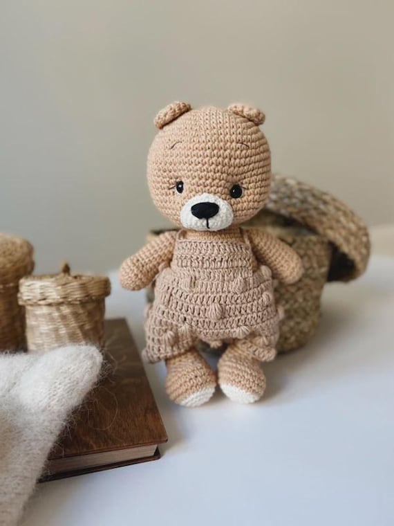 Crochet Teddy Bear Toy, Amigurumi Bear, Handmade Plush Toy, Baby Shower Gift, Nursery Decor, Cute Crochet Animal, Handmade Kids Gift
