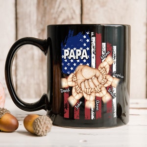 Fist Bump Papa Mug, Funny Fathers Day Gift, Funny Mugs, Dad Gifts, Dad Birthday Gifts, Gifts For Grandpa, Personalized Gifts, Custom Mug