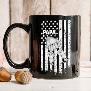 Fathers Day Gifts From Kids, Personalized Dad Coffee Mug, Papa Fist Bump,  Father's Day Gifts, Birthday Gifts For Men, Dad Gifts, Dad Mug