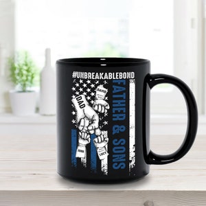 Dad Gifts, Father And Son Fist Bump Mug, Fathers Day Gifts From Son, Gifts For Him, Personalized Gifts, Coffee Mug, Father Gifts, Mug Design