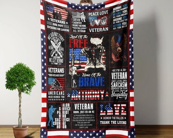 Veteran Blanket, Throw Blanket, Custom Blanket, Gifts For Veterans, Military Gifts, Army Gifts, Gifts For Men, Army Gifts, Christmas Gifts