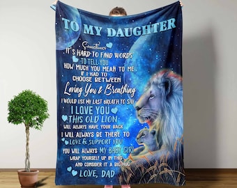 To My Daughter Blanket, Daughter Gifts, Personalized Blankets And Throws, Daughter Gifts From Dad, Christmas Gifts, Gifts For Daughter