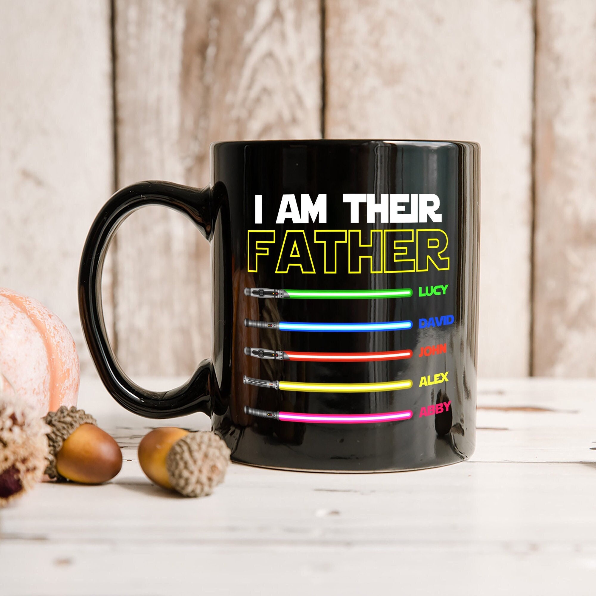 Darth Vader Beer Mug for Dad Etched Star Wars Beer Mug, Father's Day Gift  for Star Wars Fan, Best Dad in the Galaxy, Design: FD5 