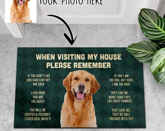 Custom Dog Welcome Mat, Personalized Dog Doormat, Welcome Mats For Front Door, Funny Rugs, Housewarming Gifts, Gifts For Dog Lovers Women