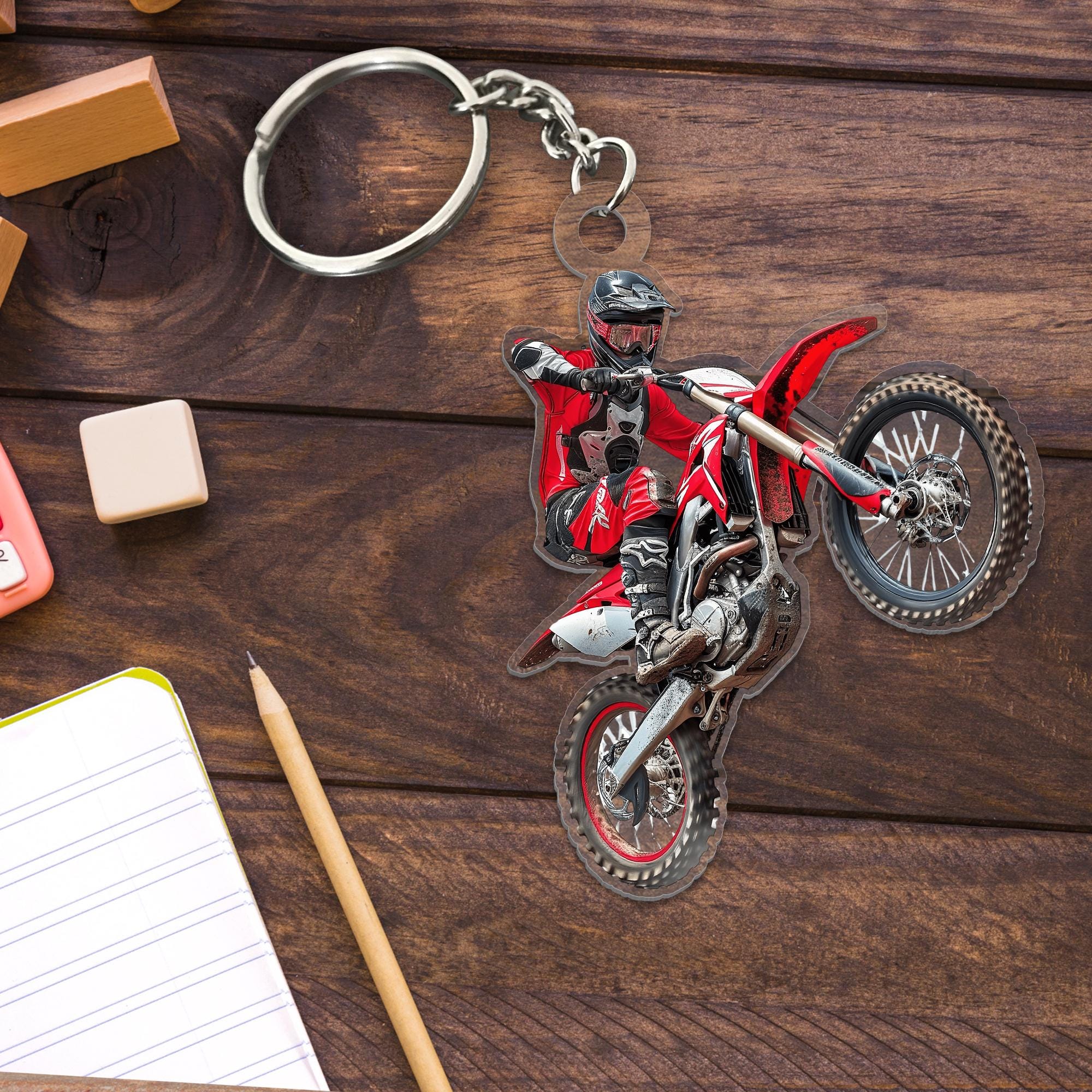 Dirt Bike Keychain