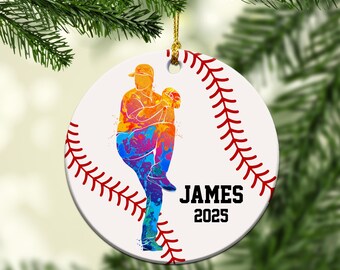 Baseball Christmas Ornament 2025, Custom Baseball Player Ornament, Baseball Gifts, Baseball Lover Gifts For Boys, Sport Team Gifts