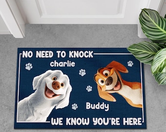 Dog Welcome Mat, Custom Dog Breeds, Custom Name Doormat, Housewarming Dog Gift, Dog Gifts For Girls, Custom Welcome Dog Mat, New Home Gifts