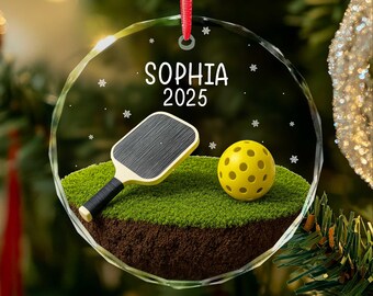 Pickleball Christmas Ornament 2025, Pickleball Christmas Tree Hanging, Sport Gifts for Team, Coach, Player, Lovers, Family, Friends, Kids