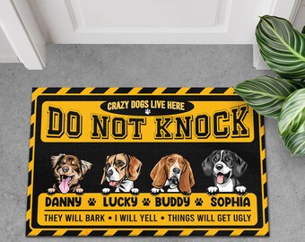 Personalized Door Mat, Dog Door Mat, Custom Dog Welcome Mat, Funny Doormat, Pet Memorial Gifts, Dog Lovers Gifts, Housewarming Gifts
