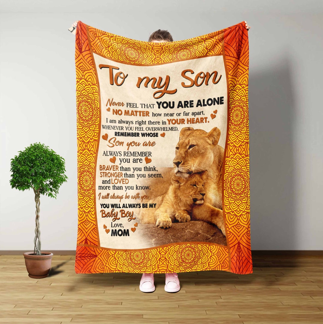 To My Son Blanket, Personalized Blankets and Throws, Gifts for Son, Son