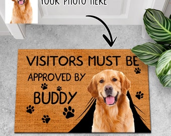 Personalized Dog Doormat, Dog Welcome Doormat, Custom Dog Gifts, Door Mats Indoor, Cool Gifts For Dog Lovers, Dog Dad Gifts For Men
