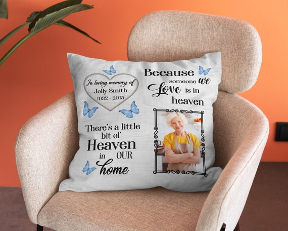 Memorial Pillows With Pictures Throw Pillows Customize Pillow Sympathy Gifts for Loss of Loved One Bereavement Gift Ideas Home Decor Etsy