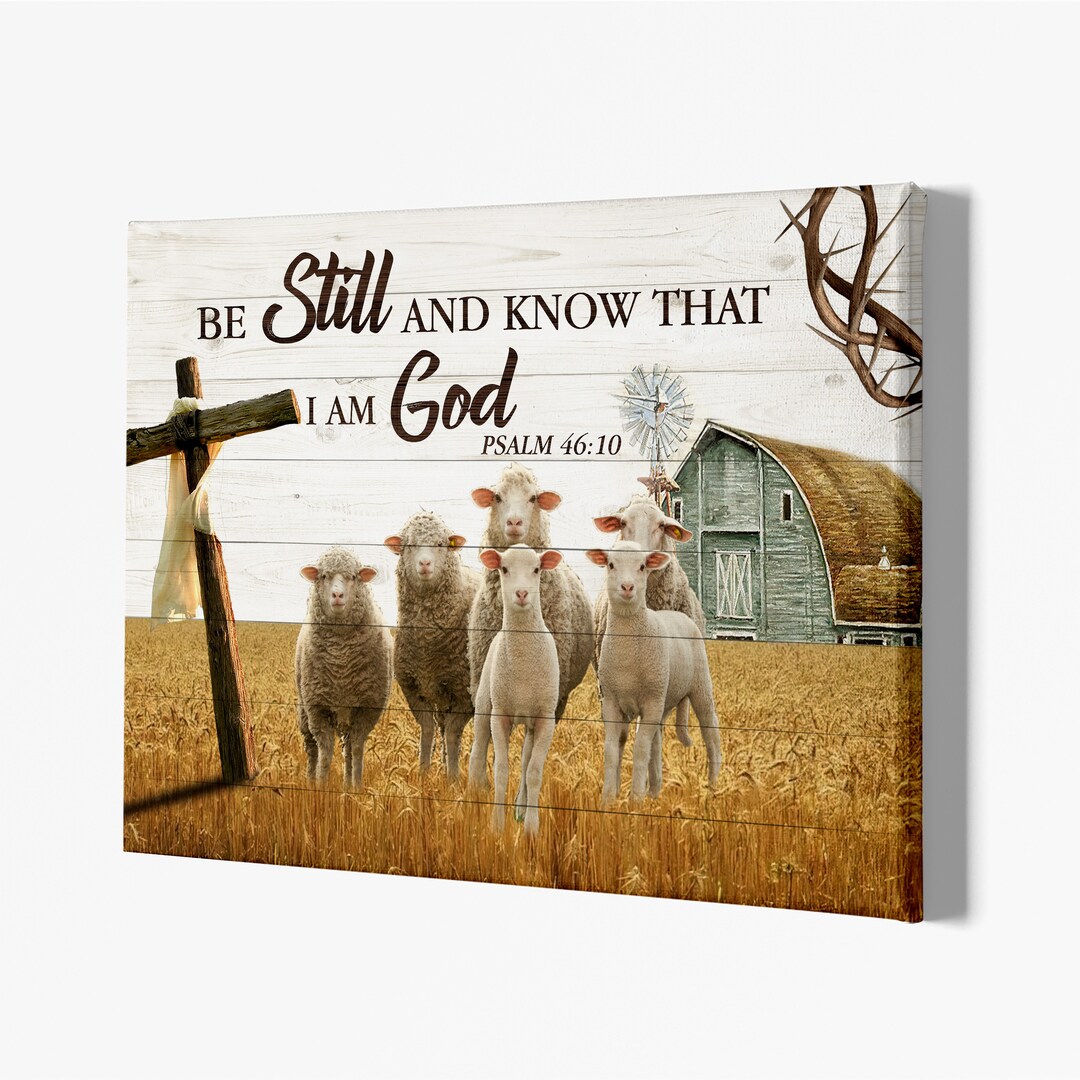 Be Still and Know That I Am God Canvas, Christian Gifts, Inspiration ...