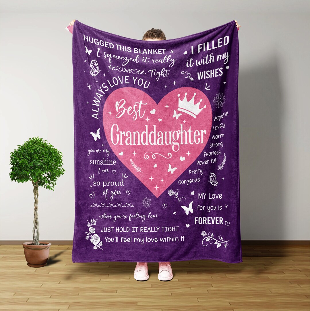 Granddaughter Blanket, Throw Blankets, Granddaughter Gifts From Grandma