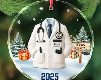 Doctor Ornaments 2025, Gifts For Doctors, Doctor Gifts For Women, Female, Inspirational Gift For Medical, Thank You Appreciation Ornament
