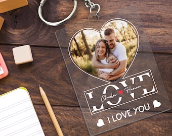Custom Photo Couples Keychain, Valentines Day Gifts, Couples Keychains, Gifts For Girlfriend, Husband Gifts, Couple Gifts, Wife Gifts