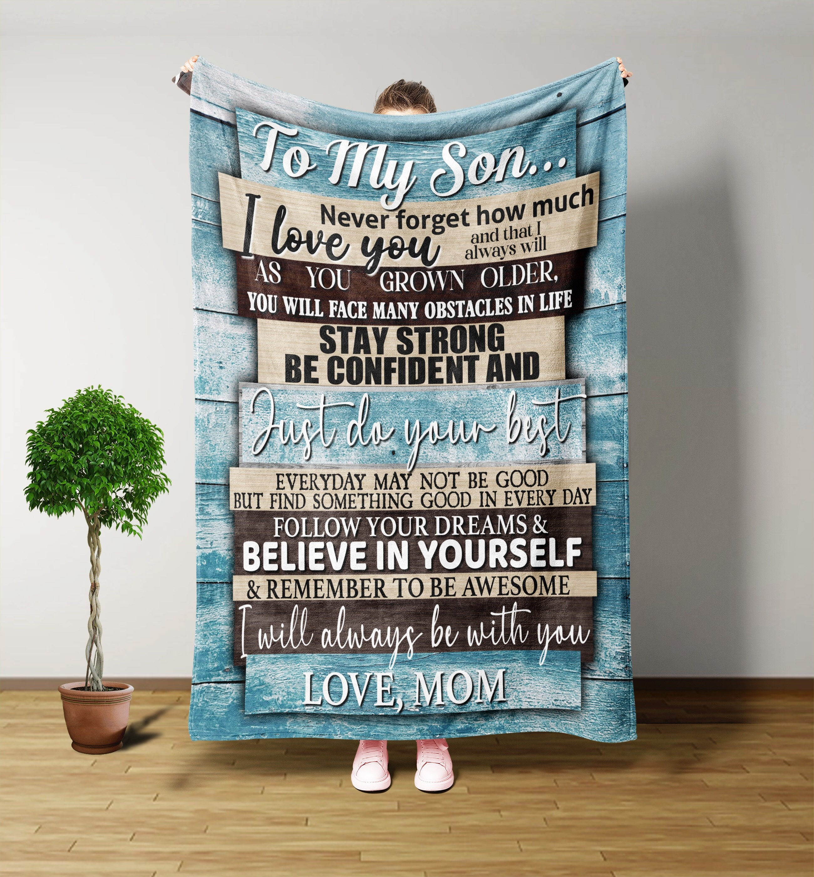 Custom Blanket, Son Blanket From Mom, Throw Blanket, Son Gifts From Mom, Birthday Gifts For Son, Christmas Gifts For Kids, Gifts For Son