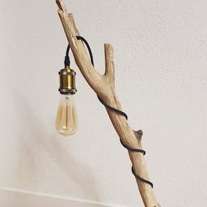 natural wood floor lamp