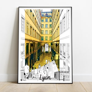 Lyon Passage Thiaffait poster A3 - 29,7 cm x 42 cm