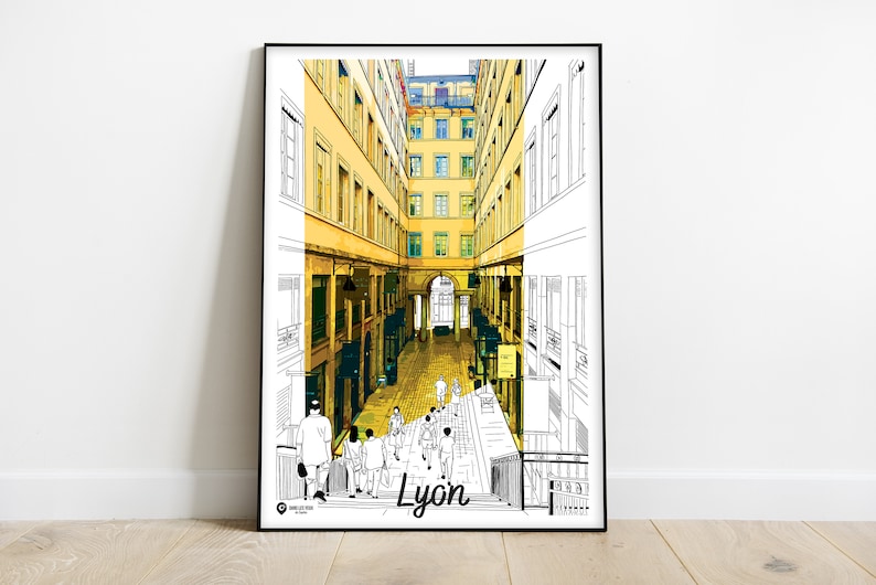 Lyon Passage Thiaffait poster A3 - 29,7 cm x 42 cm